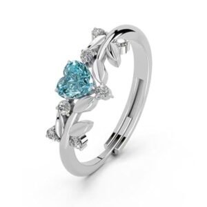 Miss Highness 925 Silver Heart Solitaire Adjustable Ring for Women and Girls | Elegant Design | Silver Jewellery